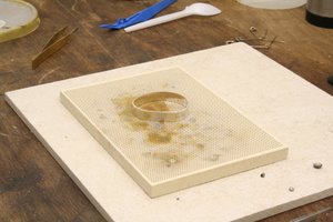 silver bent into a hoop