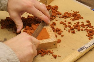 cleaning up the first casting ring